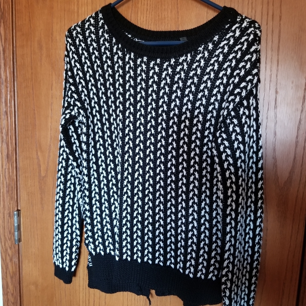 Black and white sweater